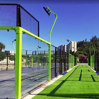 2022 Hot Sale Heat Strengthened Safety Glass Padel Glass 200w Led Light Padel Steel Court Padel Court Roof Available