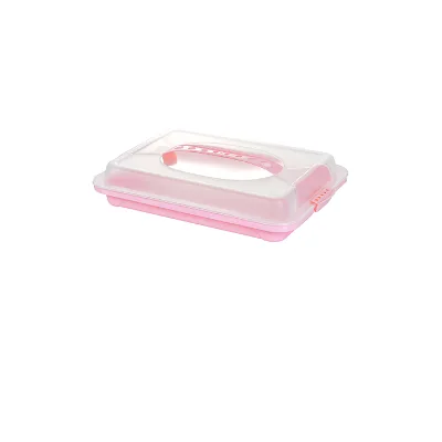 Plastic Bread Box Carrier Cake Cupcake Holder Rectangle