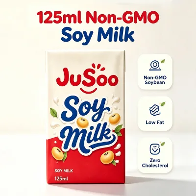 OEM 125ml Non GMO Whole Soybean Plant-Based Soymilk Free of Preservatives Additives Nutritious Kids Breakfast Drink
