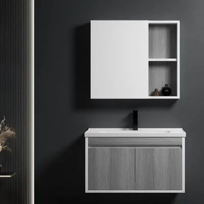 China Supplier Cheap Price Aluminum Honeycomb Grey Bathroom Cabinet