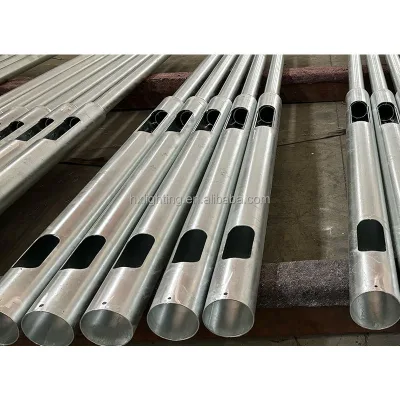 Outdoor Powder Coating Street Lighting Poles with Single Arm and Double Arm for Sale