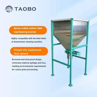 500kg Food Grade Stainless Steel Hopper Roasted Coffee Bean Storage Bin