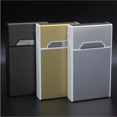 Modern Minimalist 20-stick Womens Extended Cigarette case Fits 55-inch Slim Packs; Aluminum Cigarette case