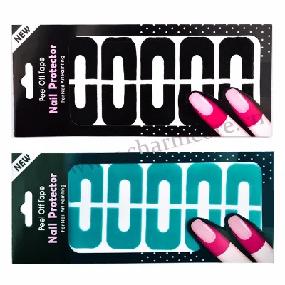 New Peel Off Tape for Nail Art Polish Paint Sticker to Protect U Shape Anti-overflow Nail Protector