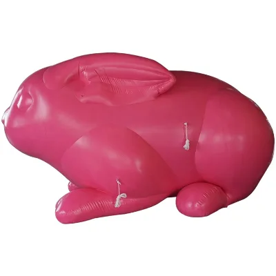 Airtight Pvc Giant Inflatable pink Rabbit Animal Cartoon Mascot for Festival Outdoor Event Decorations