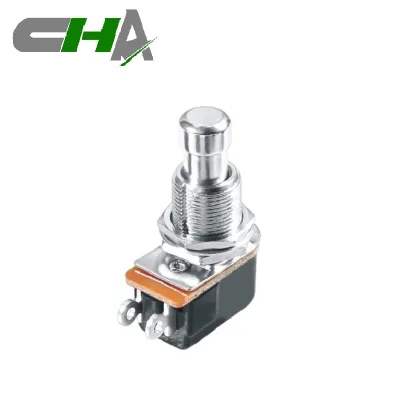 Manufacturer PBS-24B-4-RS RoHS Momentary Silver-plate Button Switch 2 Pin  Wire Terminal  Toggle Switch