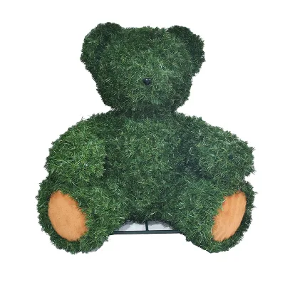 Custom Large Artificial Outdoor Bear Topiary Realistic 3m High Grass Animal for Park and Landscape Use