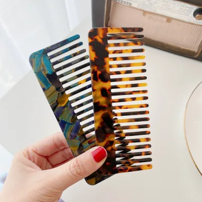 DOWELL Korean Style Straight Custom Hair Comb Cellulose Acetate Wholesale