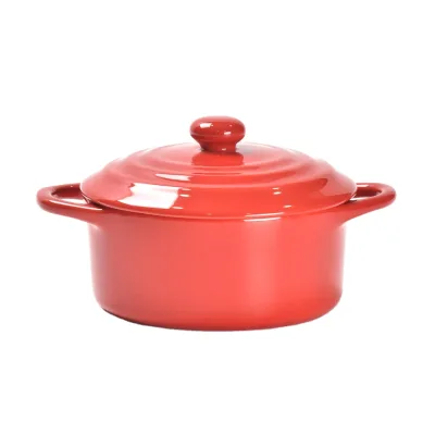 Wholesale Factory Color Glaze Wholesale Stoneware Ceramic Mini Casserole With Lid