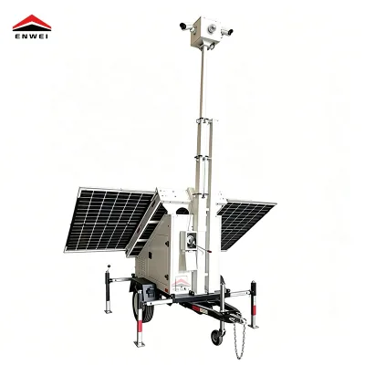 No External Power Needed 24 Hour Continuous Operation Solar CCTV Trailer