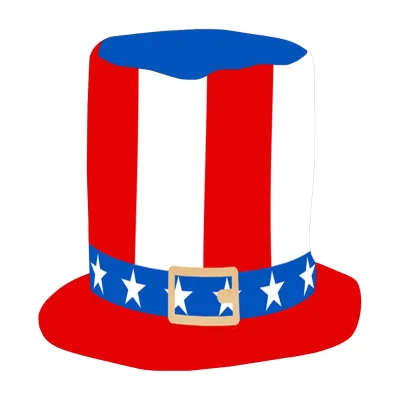 American Flag Uncle Sam Hat New Design Wholesale Color Party Carnival Funny Velvet Uncle Sam Top Hat