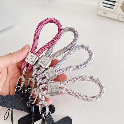 High-end mobile phone ring lanyard finger anti-lost mobile phone anti-drop metal buckle portable short rope mobile phone chain