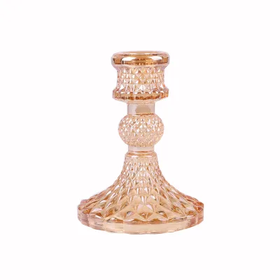High Quality Metal Candleholders Lanterns Candle Jars Simple Design for Elegant Candlelight Dinner Glass Candlestick Pillars