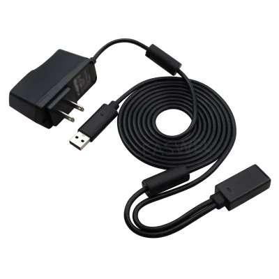 General AC Adapter Power Supply USB Cable Cord for XBOX360 Kinect Sensor