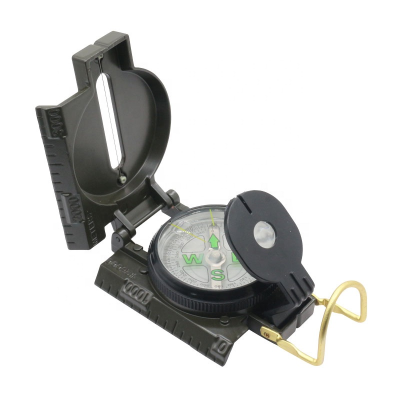 Precise Readings Metal Body Green Style Lensatic Compass