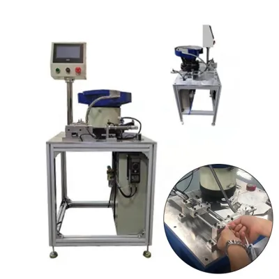 High Speed Automatic Silicone Buckle Adjustable Elastic Ear Loop Band Buttoning Machine for Fold or Cup Face Mask