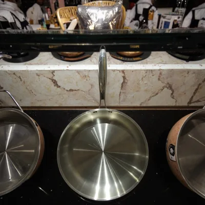 Durable Using Frying Pan Modern Round Stainless Steel 304 Pots and Pans for Cooking Frying Nonstick