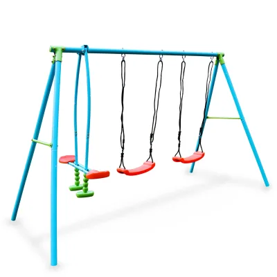 2023 Hot Sale Toy Child Baby Toddler Outdoor Swing Playground Accessory Metal Swing Set Outdoor with Glider for Kids