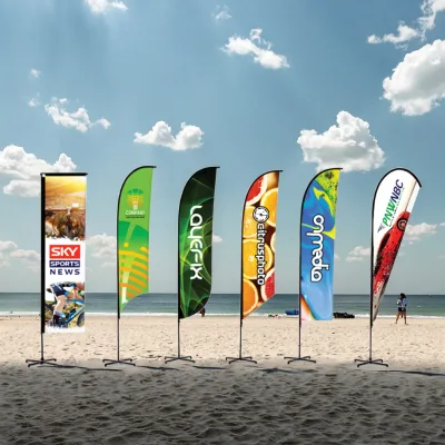 Custom Heavy-Duty Polyester Printing Feather Display Sign Flags Premium Quality Feather Flags