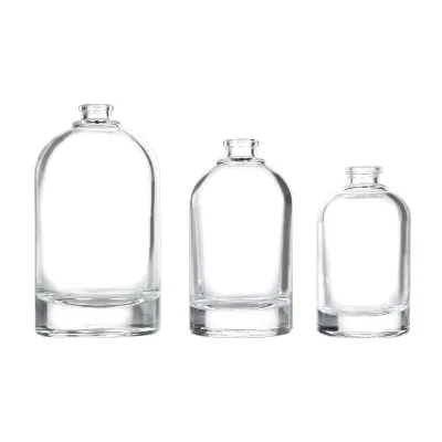 In Stock Clear Fragrance Bottle 30ml 50ml 100ml Crimp Neck Glass Spray Pump Perfume Bottles