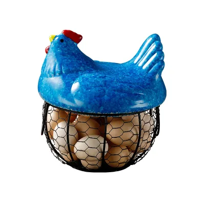 New Product Nordic Color Ceramic Egg Basket Storage Fruit Basket for Home Decor