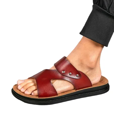 Hand-made Genuine Leather Waterproof Soft Winter Sandals-Anti-slip for Home & Outdoor Use
