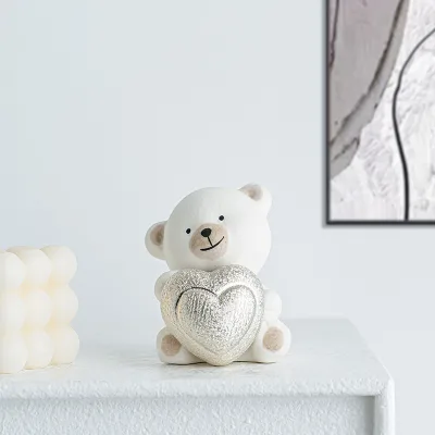 Creative Chinese Elephant Ceramic Figurine Blue-and-White Porcelain Art for Car Interior Children's Room Decoration Auspicious