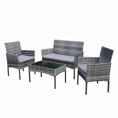 Factory Directly Supply Modern Rattan Garden Sofa Set Comfortable Outdoor Furniture for Gym Dining Courtyard Hotel Hospital Use