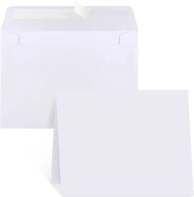 Blank Cards and Envelopes 4x6, 30 Pack White Invitation Cardstock with 30 Pack Envelopes, Thank You Blank Greeting Cards