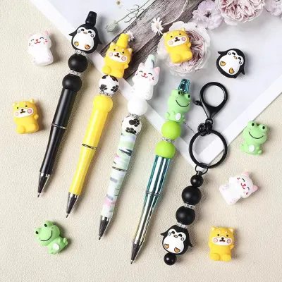 Hot Selling Bpa Free Halloween Cartoon Beads 3D Focal Beads for Pen Making Diy Jewelry