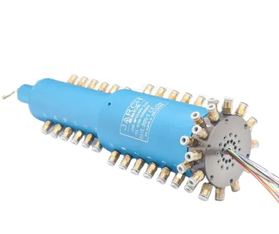 Pneumatic rotary union rotary joint 2-12 passages G1/8'' port with electrical wires
