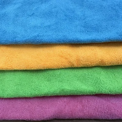300gsm 30*30cm Microfiber Cleaning Cloth Red Yellow Blue Green