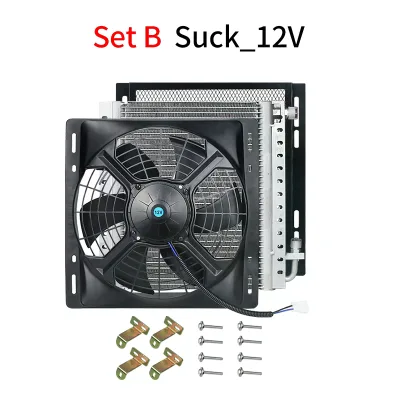 14''x14''x26mm Car Air Conditioner Condenser Assembly 120W Van Camper Parking Cooling Fan Modification Parts for OLIVER