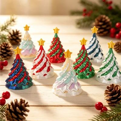3D Printing Christmas Tree Decoration Spiral Toys Holiday Gifts Crafts Ornaments