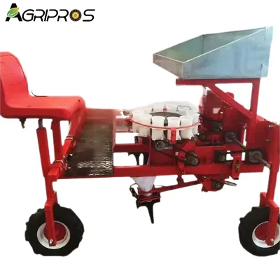 Single Row Vegetable and Fruit Transplanter | Hand-push Self-propelled Seedling Planter for Professional Farming