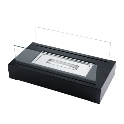 EJ Portable Modern Minimalist Linear Biofuel Fireplace Tabletop Fireplace