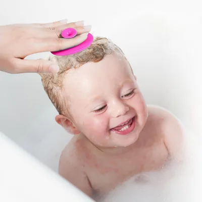 Baby Hoofdhuid Verzorging Zachte Borstel Bad & Douche Silicone Borstel Baby Haar Wassen
