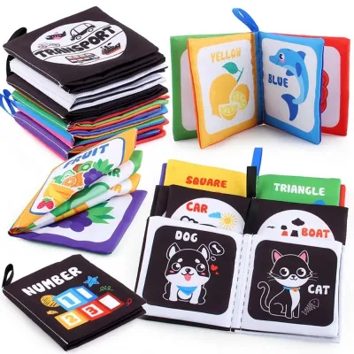 Funny Early Learning Toys Kids Educational Books Baby Soft Cloth Book