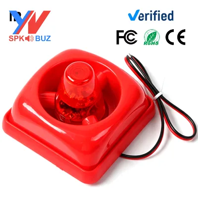 Customize 82x52mm DC12V/24V Waterproof Fire Alarm Siren Strobe Flash Sounder Siren Speaker Fire Alarm System Accessories ROHS