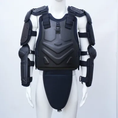 Full Body Security Protective Gear Set with Chest Shoulder Arm Elbow Guards Anti-cut Level D Protection for Event & Property Use
