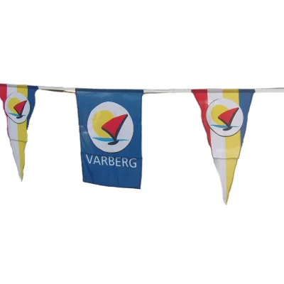 Custom Triangle Colorful Bunting Flags Waterproof Premium Polyester for Party Wedding Decorations Factory Direct