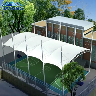 Lightweight Durable Frame Pickleball Court Tensile Membrane Canopy Ideal for All Season Outdoor Play