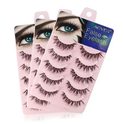 5 Pairs Set Natural Look Natural Thick Extension 3d Fake Eyelashes