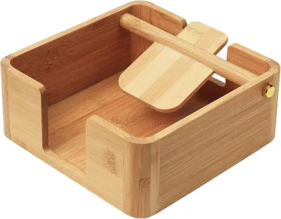 Custom High Quality Natural Bamboo Napkin Holder for Table, Napkin Dispenser, Decorative Beverage Napkin Holder for Kitchen