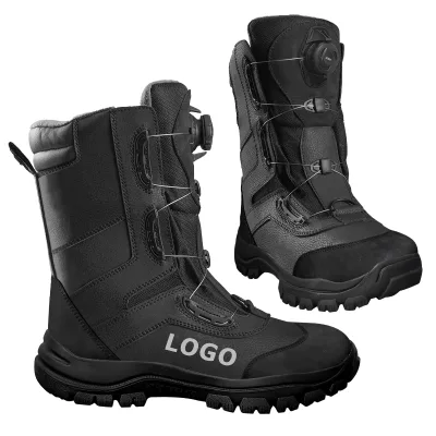 Outdoor Waterproof Sled Motor Cycling Boot Winter Snow Snowmobile Riding Boots for Men