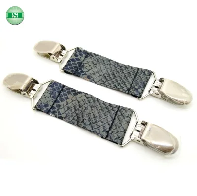 Snake Skin Patterned PU Leather Mitten Clips Bag Clips Hat Clips