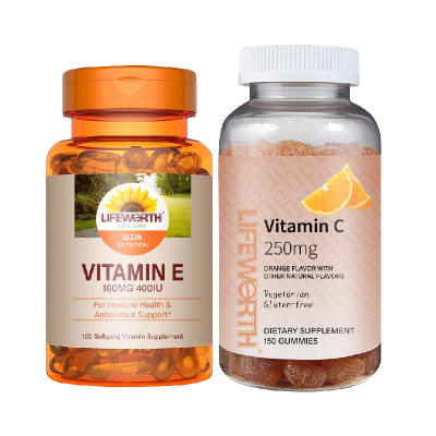 Lifeworth Halal Vitamines E Serum Skin Care Vitamin E Capsules Powder Dietary Supplement