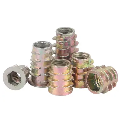 Premium ANCETE M4-M10 Galvanized Right Hand Threaded Insert for Wood Furniture Zinc Alloy Hex Drive High Strength ISO Standard