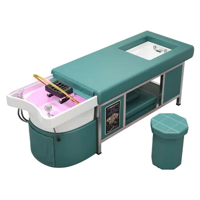 Salon Spa Water Circulation Hair Washing Massage Chair Pedicure Shampoo Bed The Bed