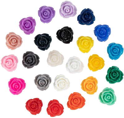 Rose Flower Beads Acrylic Flower Beads DIY Jewelry Beads